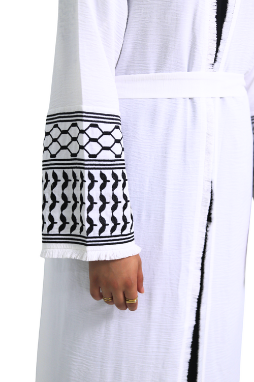 Abaya Kufiya - Blanco