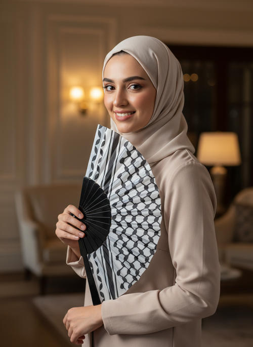 Abanico Palestino de Kufiya "Identidad y Solidaridad"