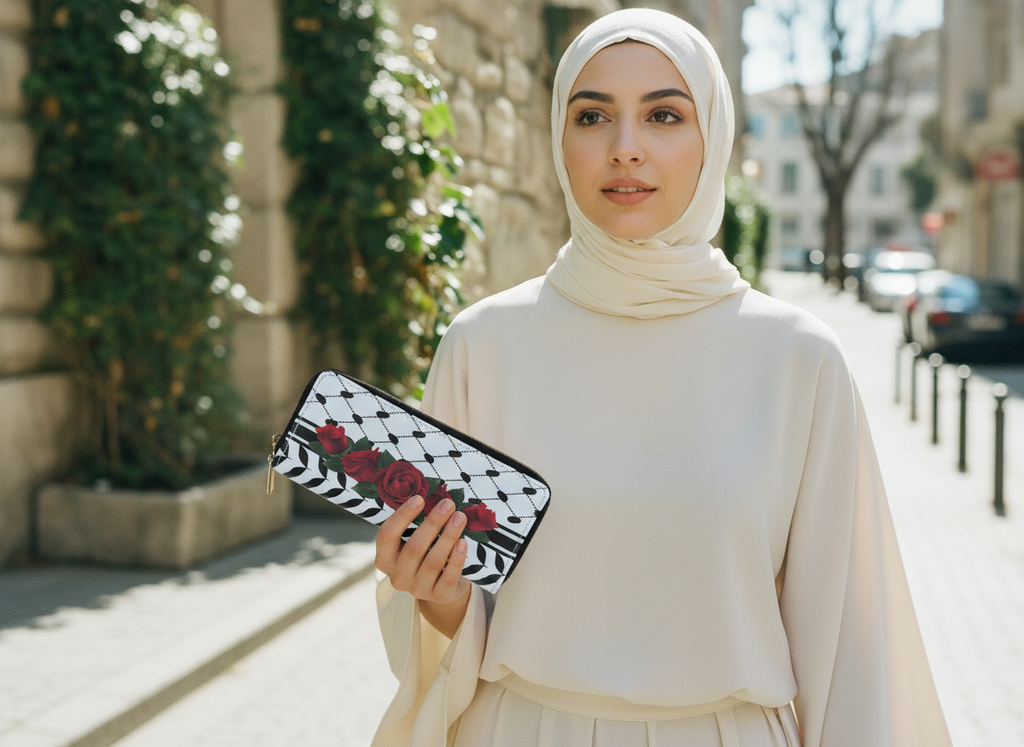 Monedero Kufiyya con Rosas