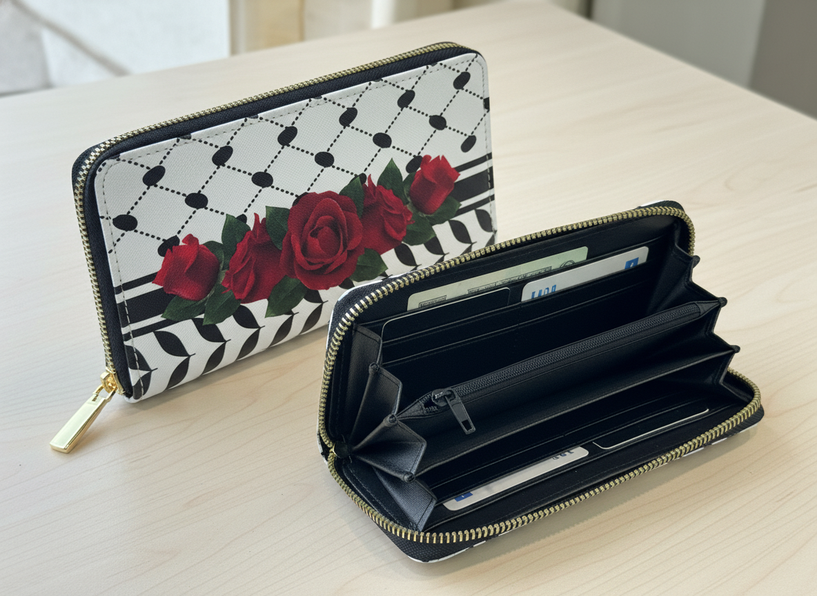 Monedero Kufiyya con Rosas