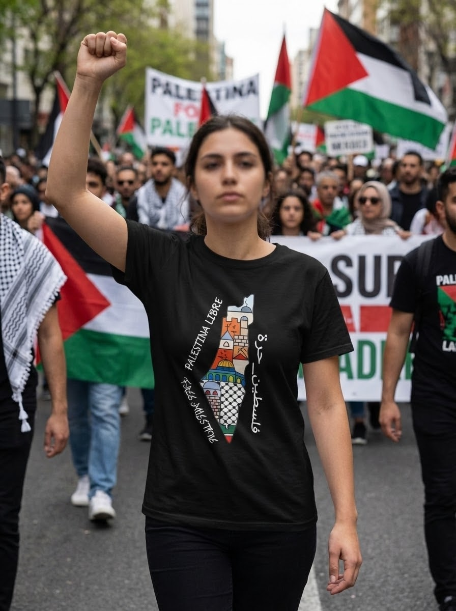 Camiseta mapa “Palestina Libre”