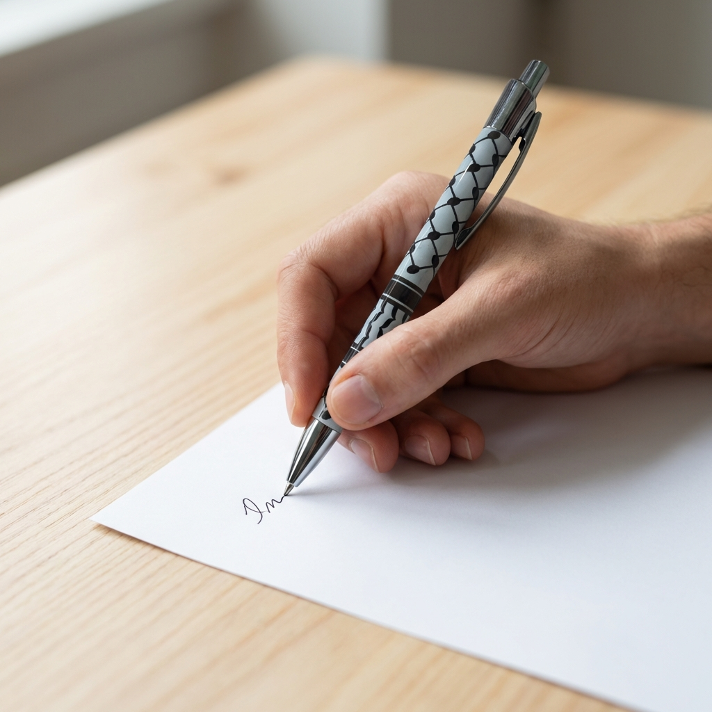 Bolígrafo Kufiya Solidario en Caja Premium