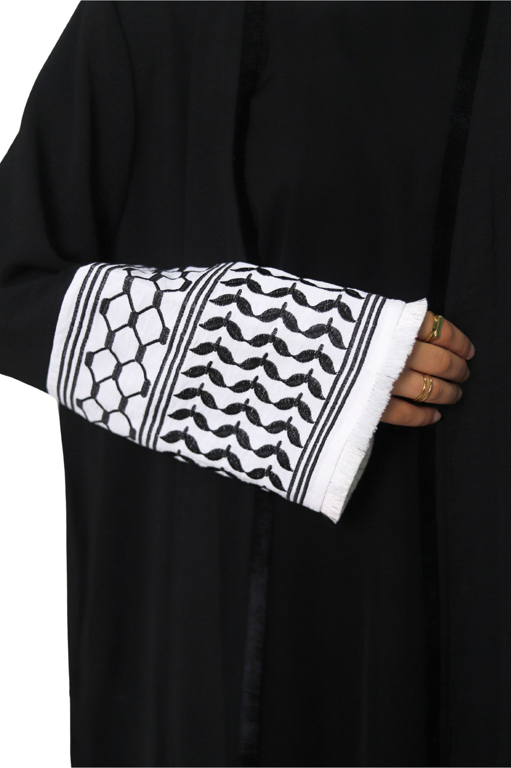 Abaya Kufiya - Negro