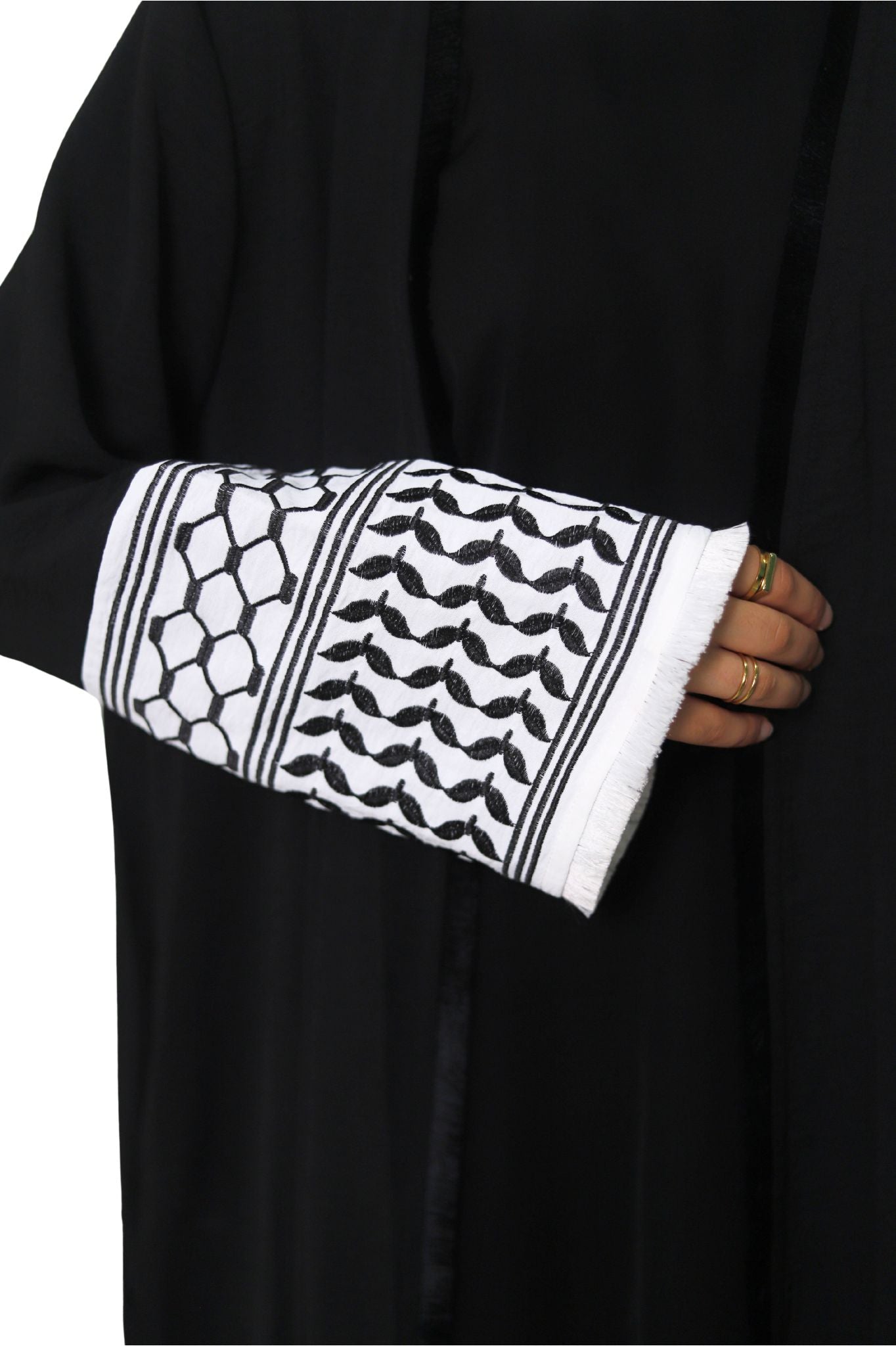 Abaya Kufiya - Negro