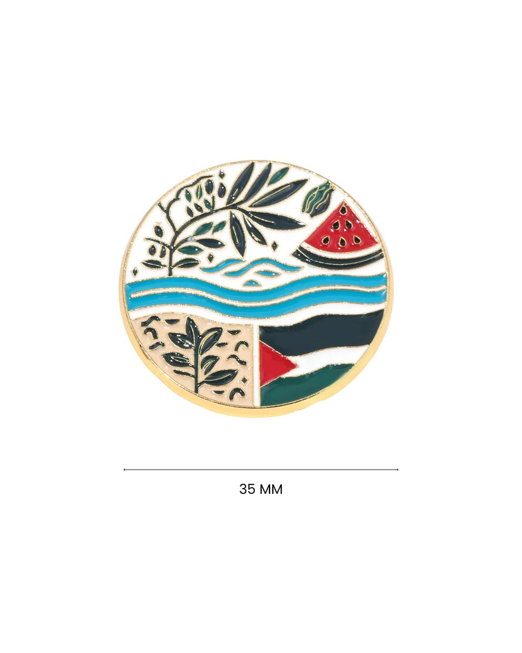Pin solidario “Desde el río hasta el mar, Palestina vencerá”