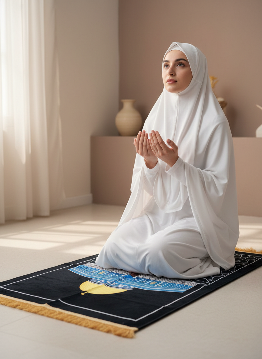 Alfombra de Rezo “Cúpula de la Roca – Edición Negra” | Elegancia, Fe y Solidaridad