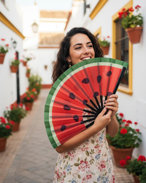 Abanico Sandía Solidaria "Solidaridad en tu mano"
