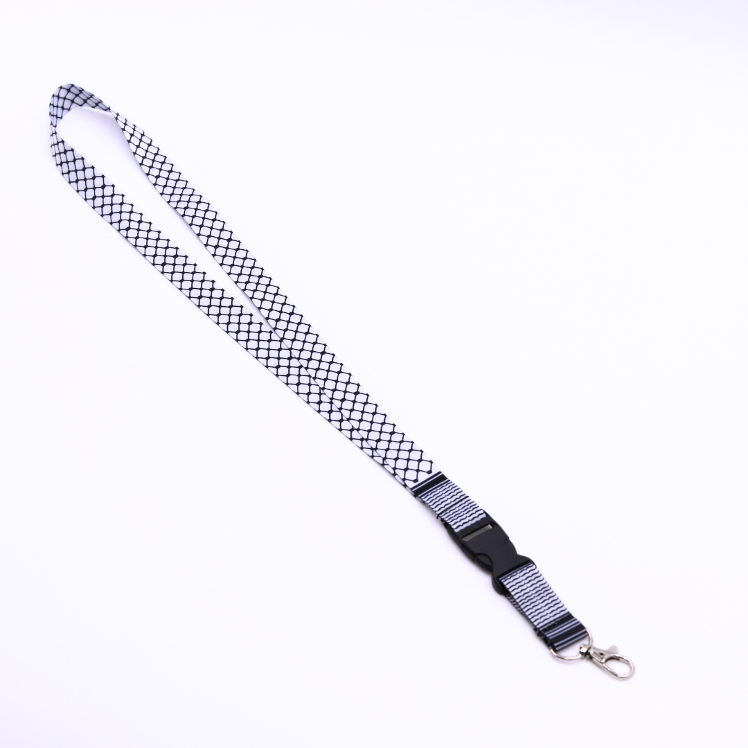 Lanyard con diseño de kufiya palestina
