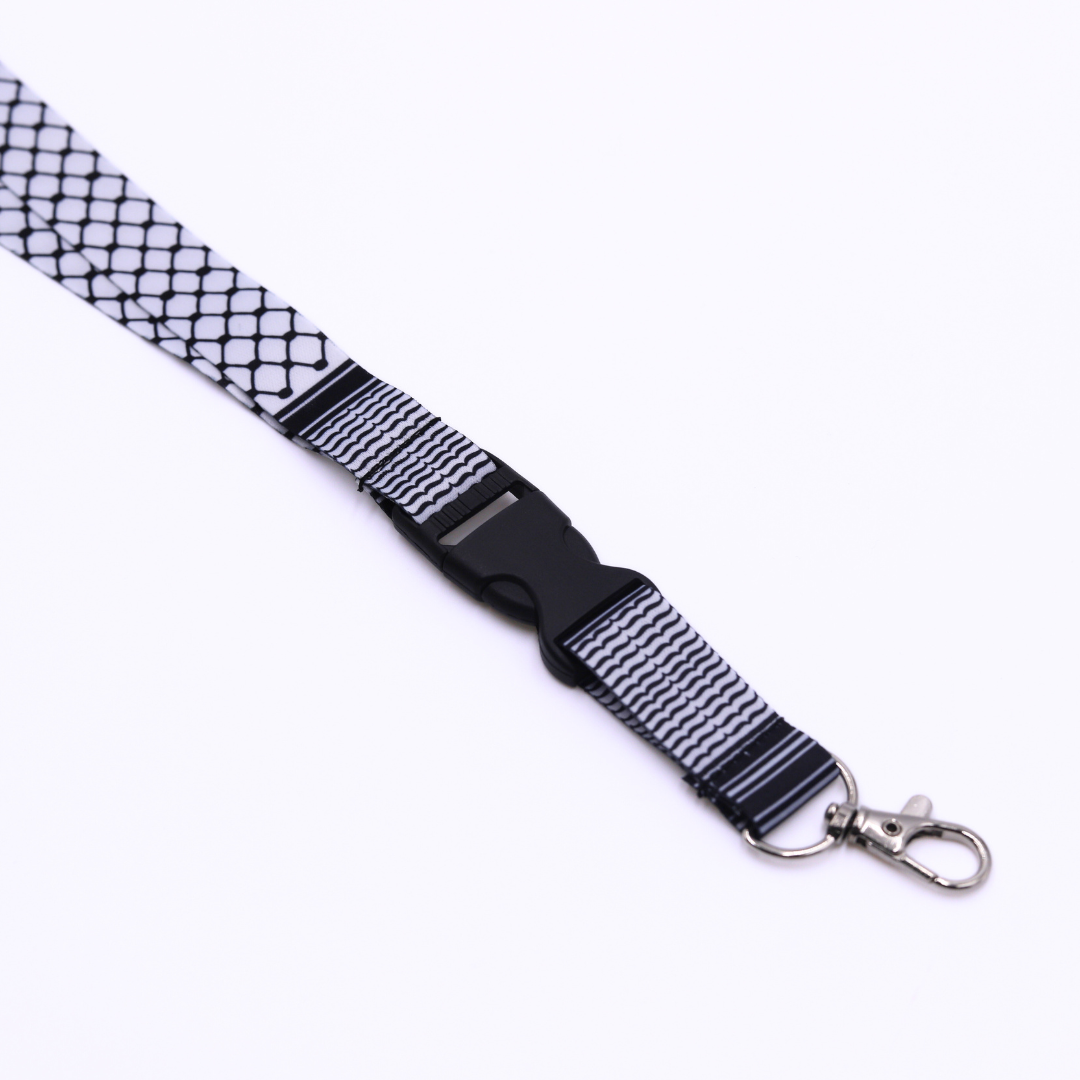 Lanyard con diseño de kufiya palestina