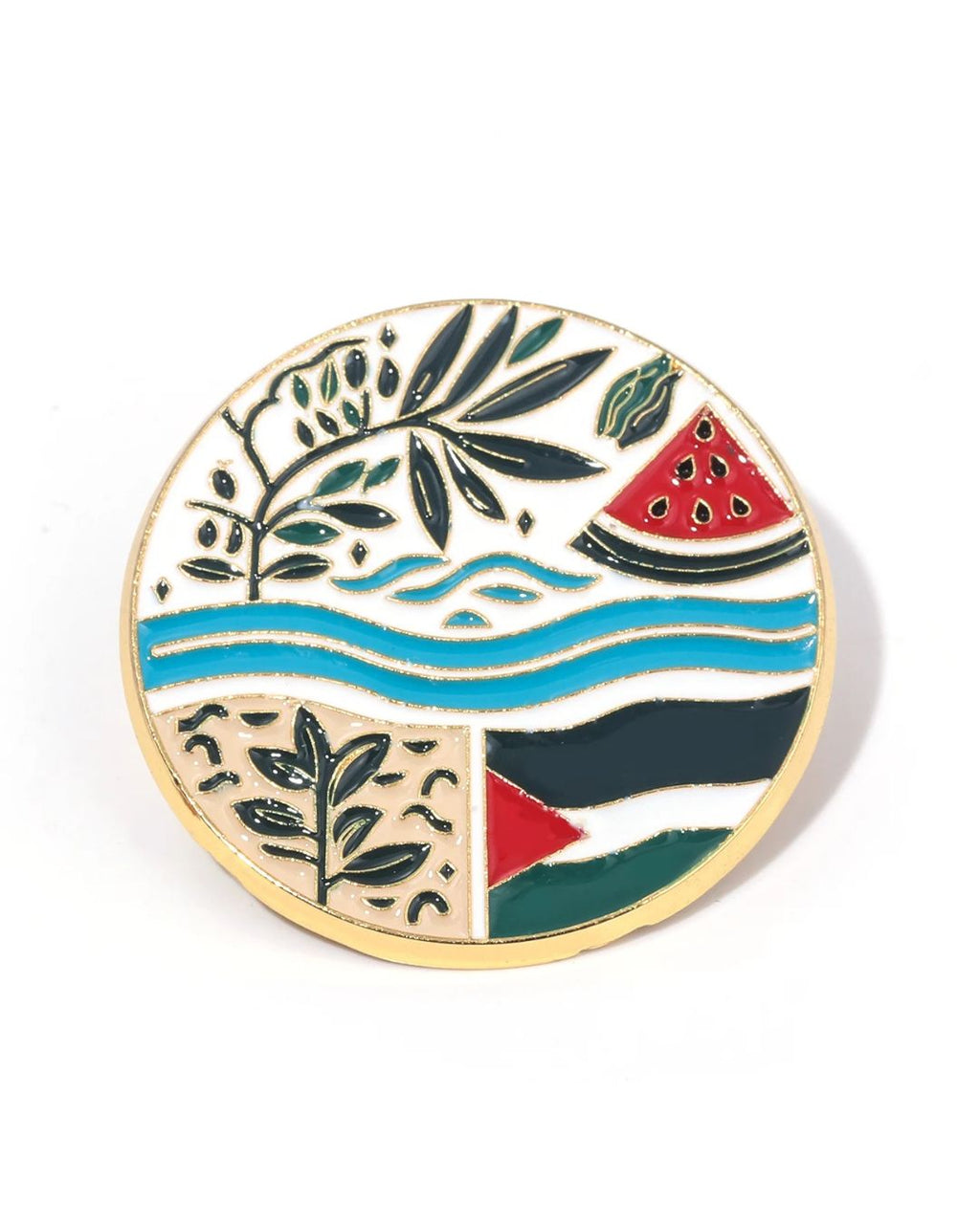 Pin solidario “Desde el río hasta el mar, Palestina vencerá”