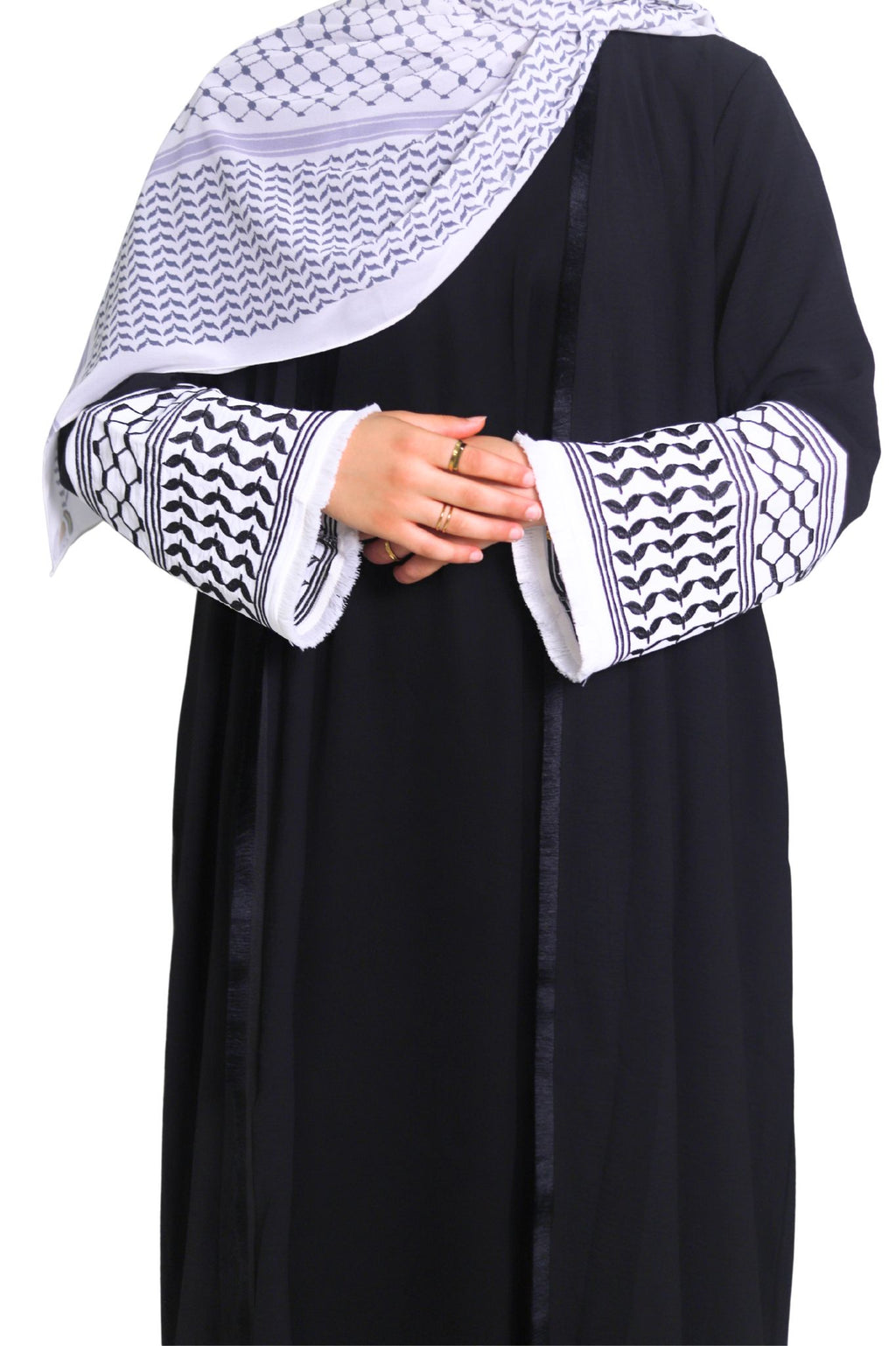 Abaya Kufiya - Negro