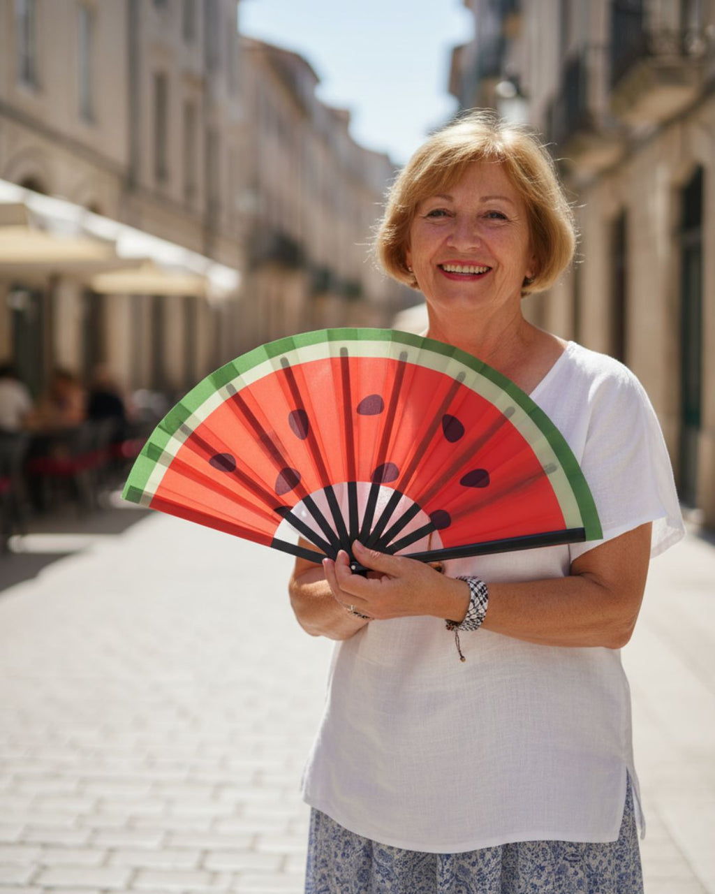 Abanico Sandía Solidaria "Solidaridad en tu mano"