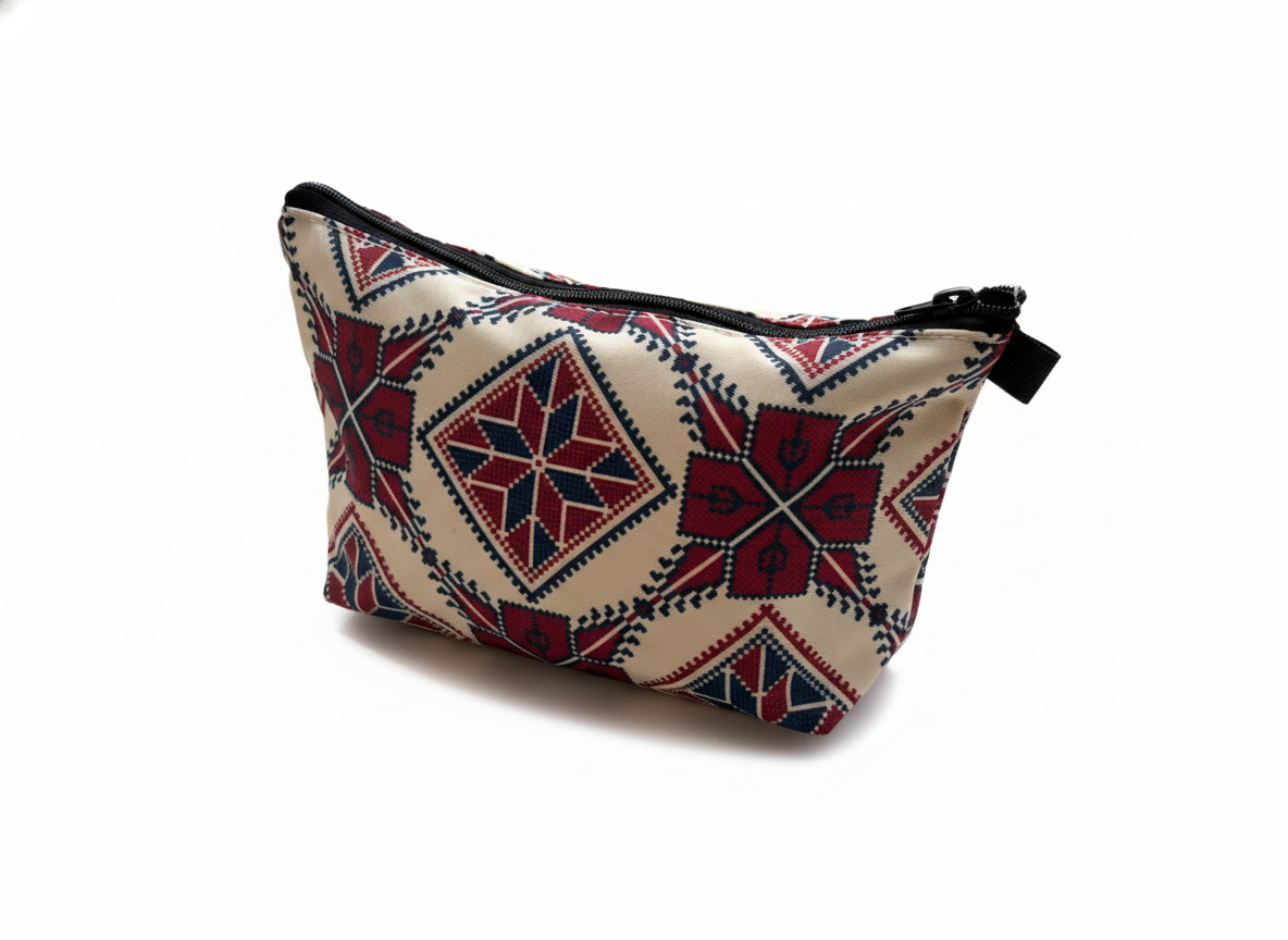 Neceser Solidario Palestina – Diseño Tatreez y Keffiyeh