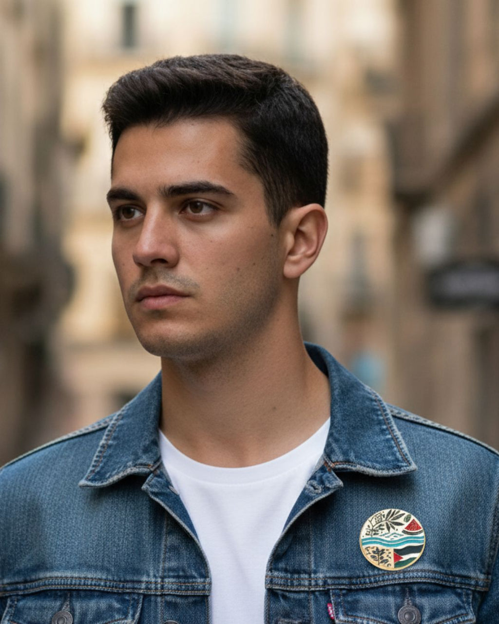 Pin solidario “Desde el río hasta el mar, Palestina vencerá”