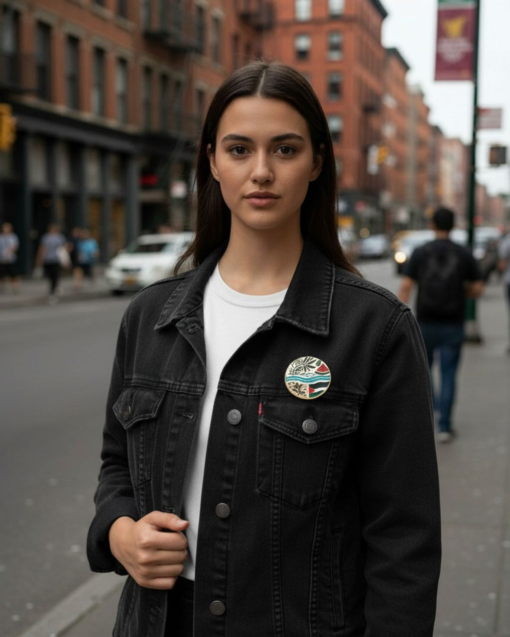 Pin solidario “Desde el río hasta el mar, Palestina vencerá”