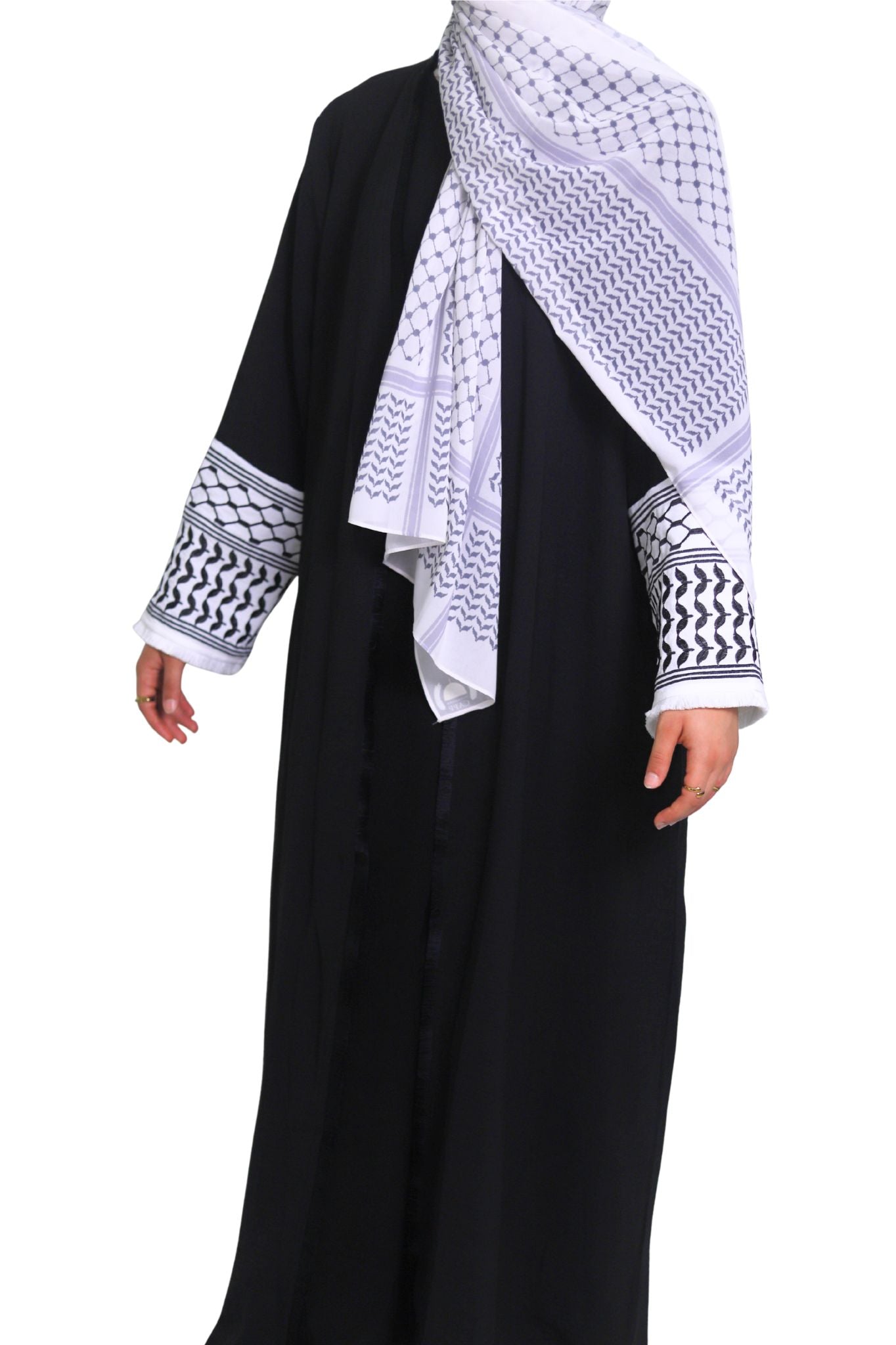 Abaya Kufiya - Negro