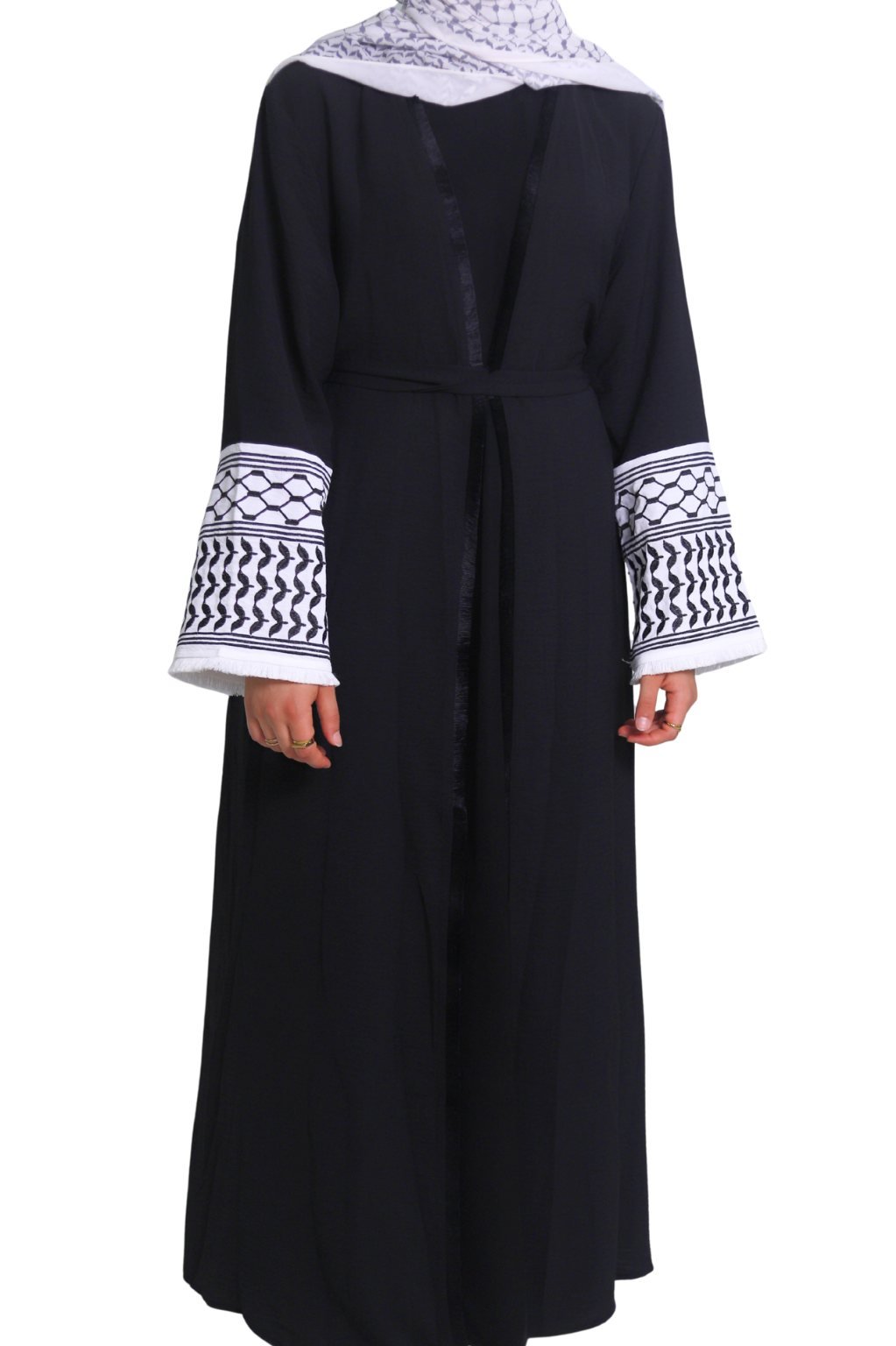 Abaya Kufiya - Negro