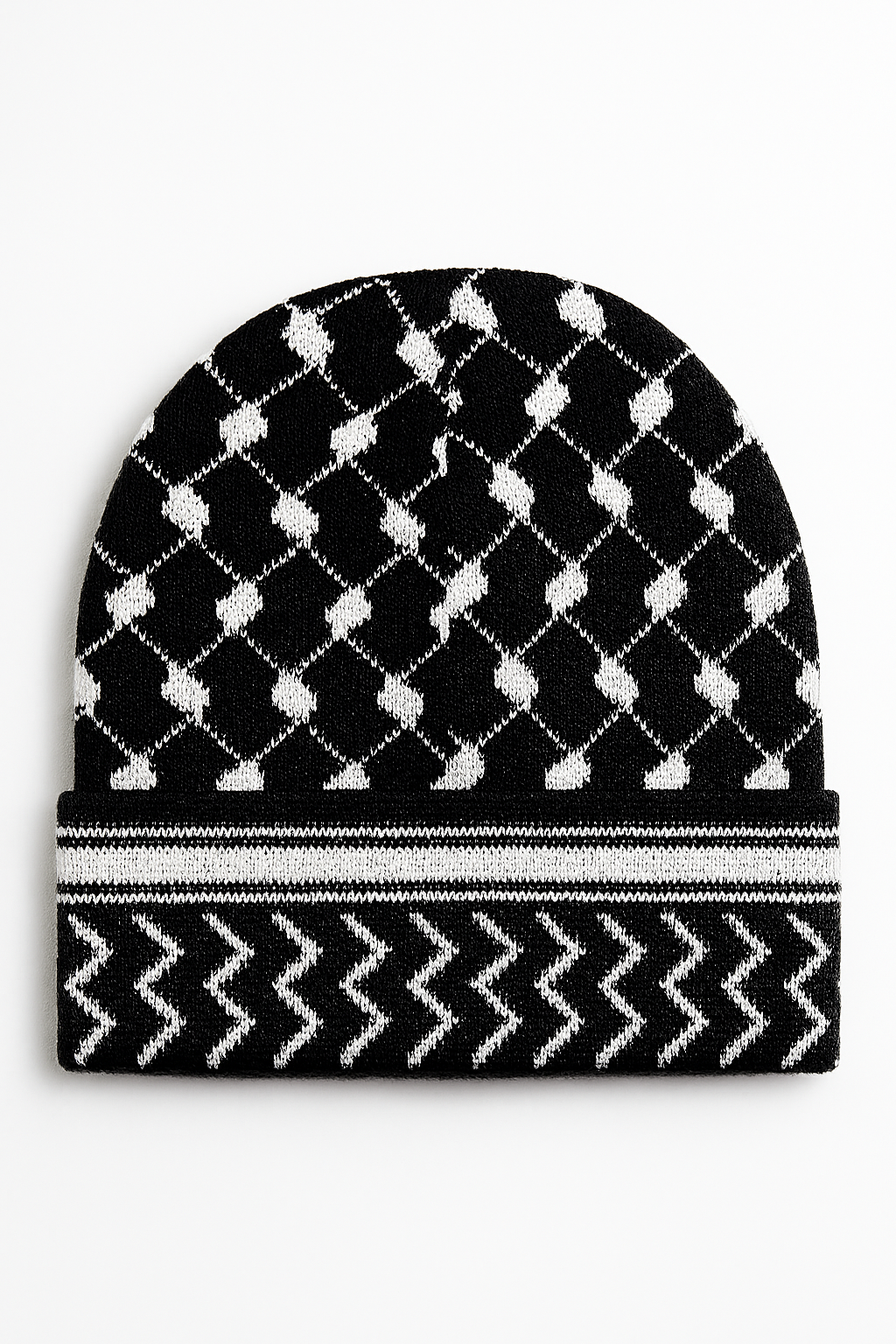 Gorro de Lana con Diseño de Kufiyah