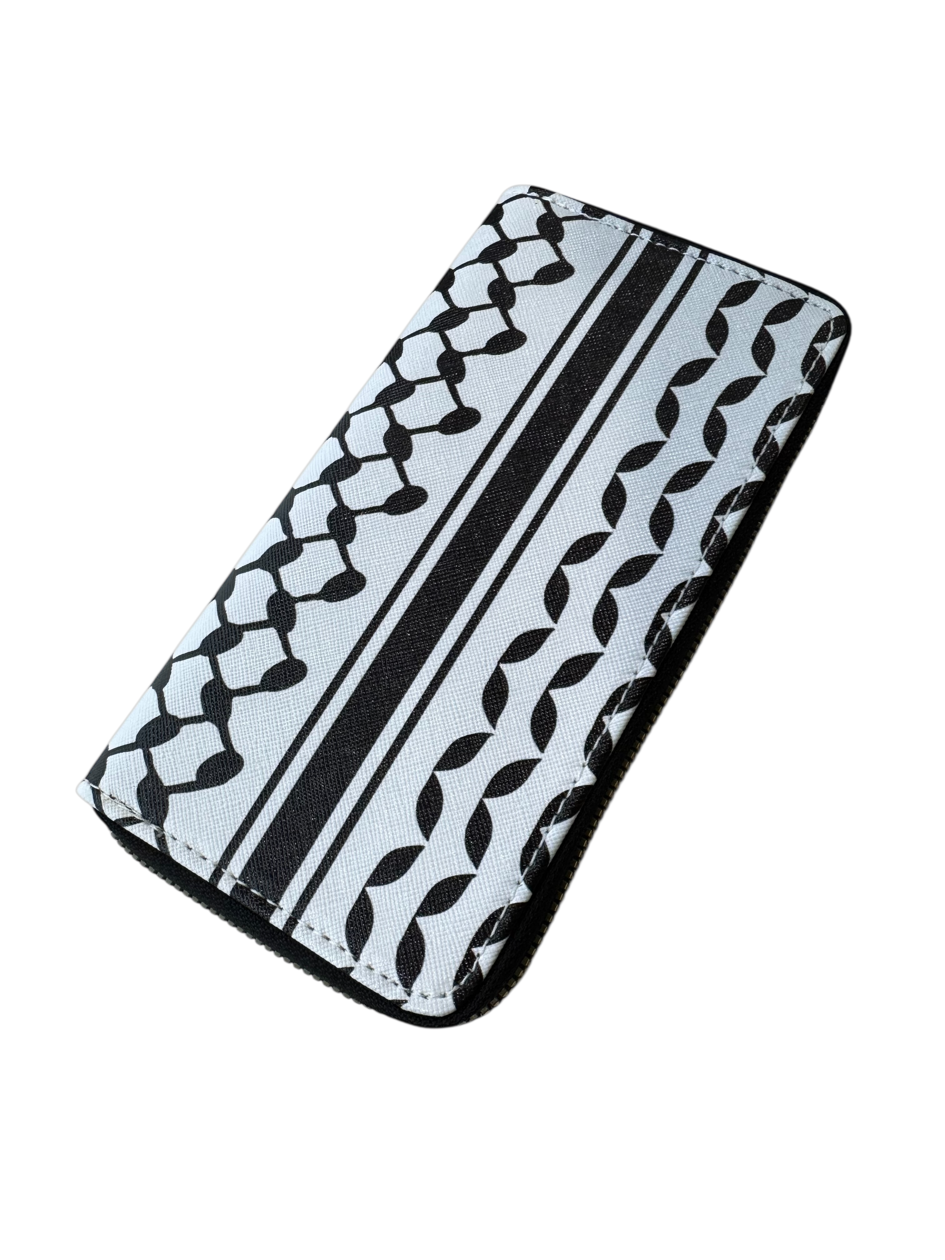 Monedero Kufiyya Clásica Blanco y Negro
