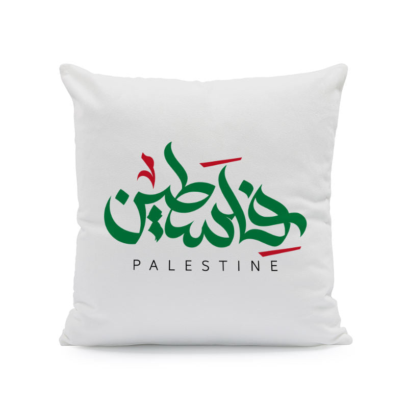 Funda cojín solidario “Palestine” Árabe verde