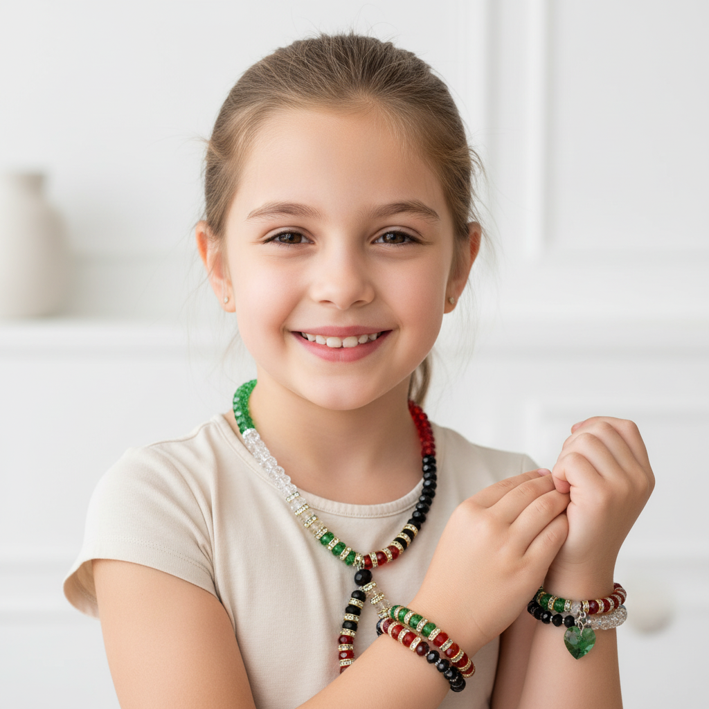 Pack collar pulsera cristalizado Palestina