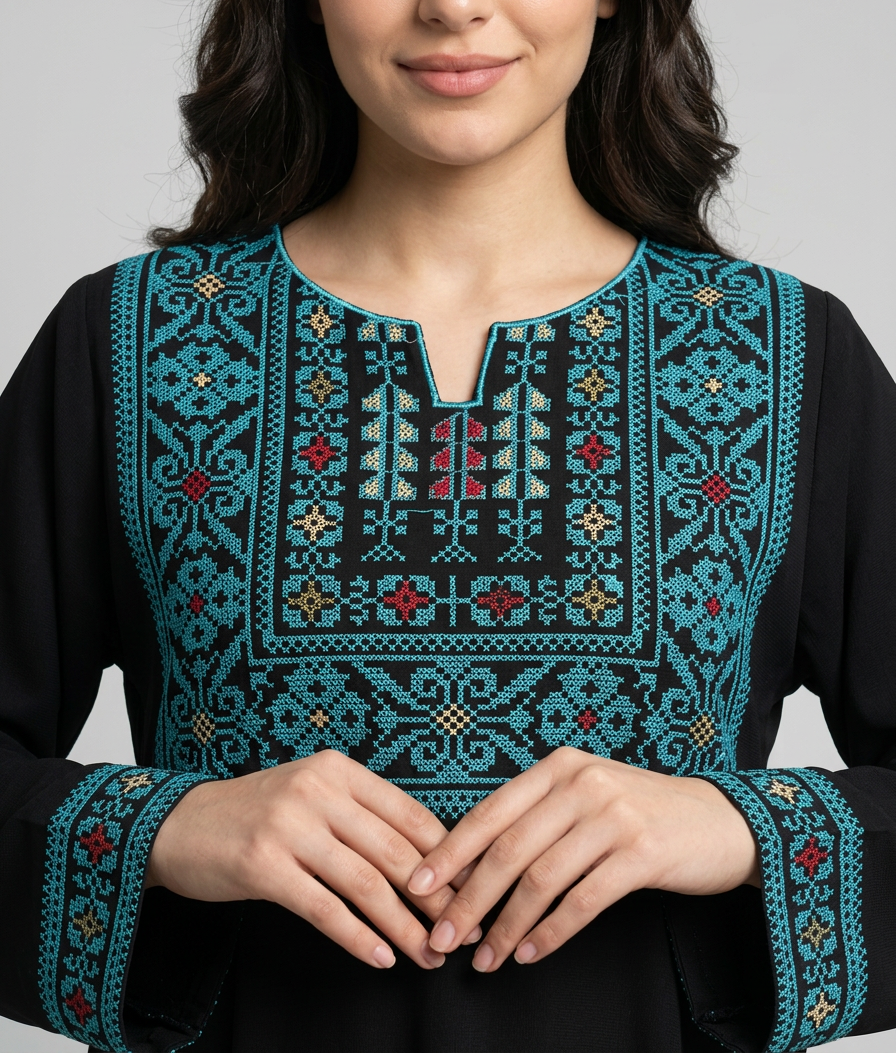 Thobe Tradicional AZUL : Colección Khouyout x Líbano
