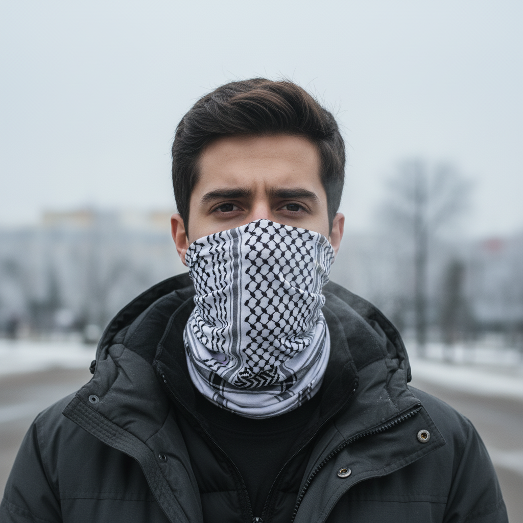 Bragas de Cuello Solidarias Palestina "Kufiyah negra"