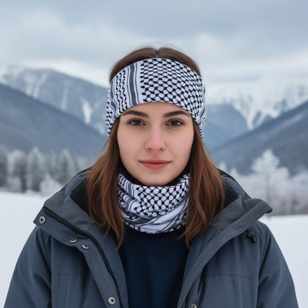 Bragas de Cuello Solidarias Palestina "Kufiyah negra"