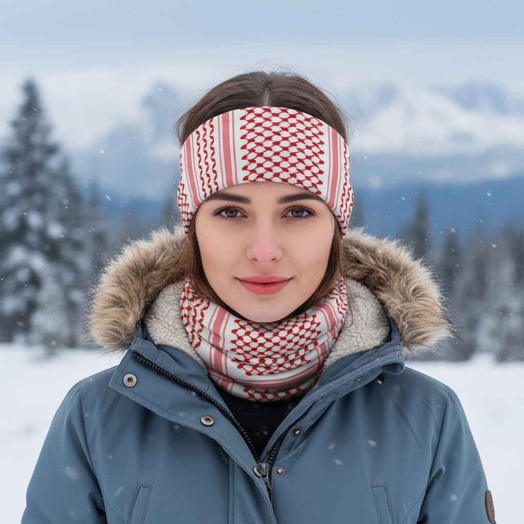 Bragas de Cuello Solidarias Palestina "Kufiyah roja"