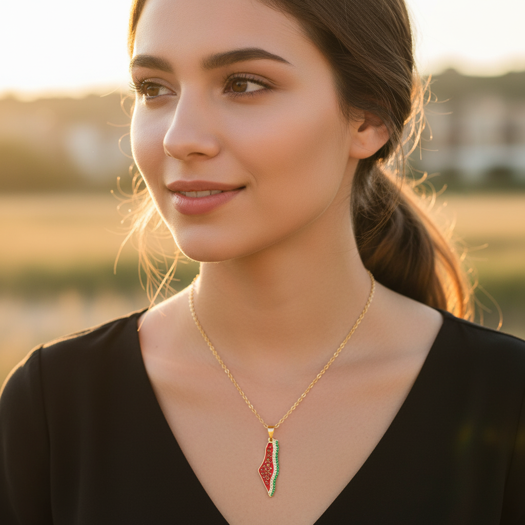 Collar “Palestina Libre” – Dorado o Plateado
