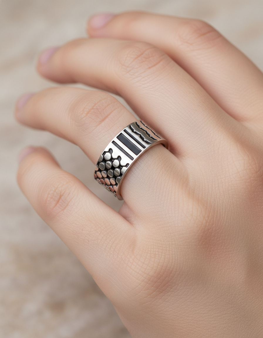 Anillo Solidario Kufiya Palestina – Elegancia con Significado