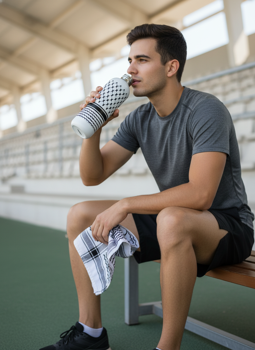 Botella de agua de acero inoxidable "Kufiyah"