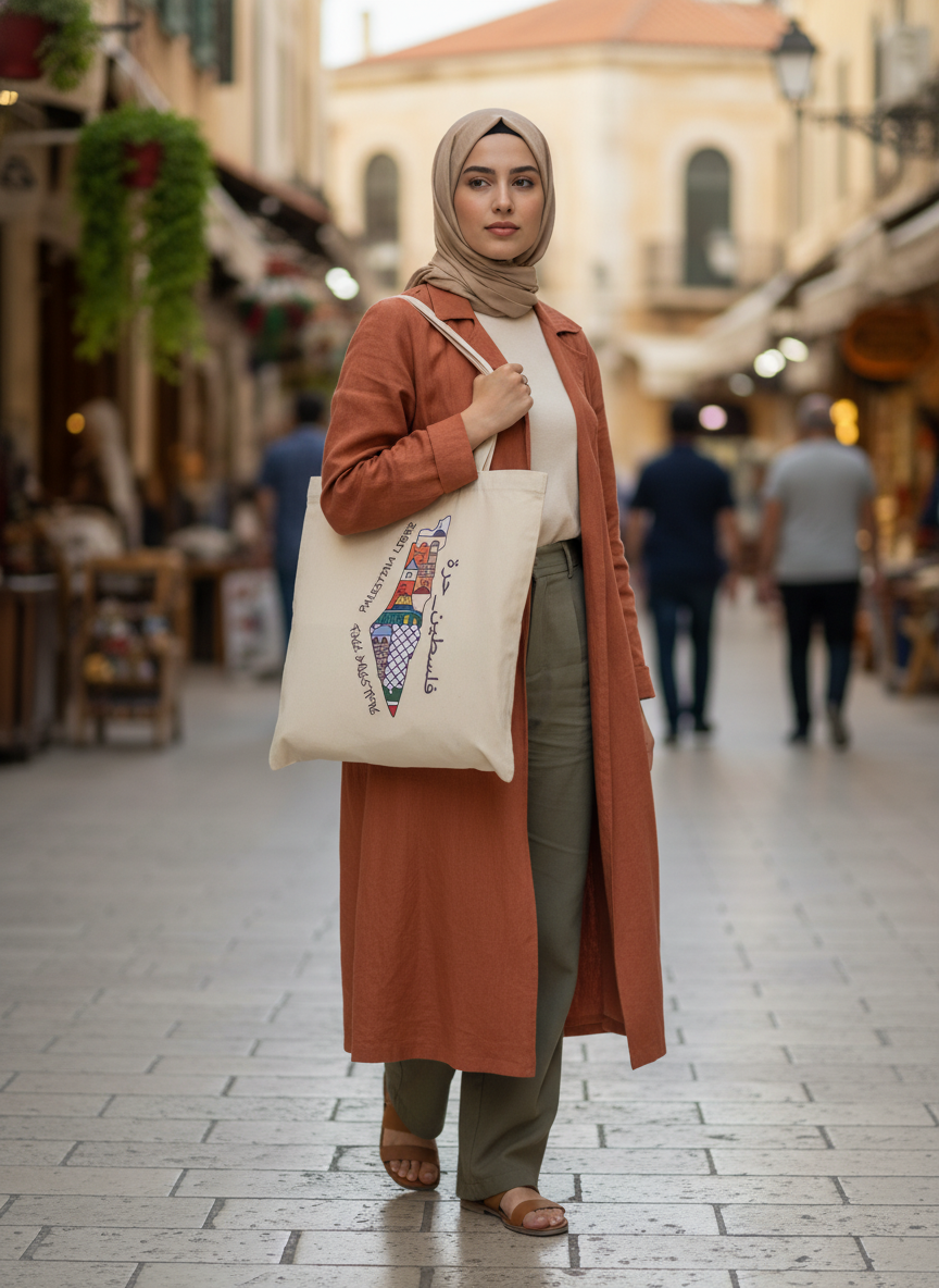Totebag Mapa "Palestina libre"