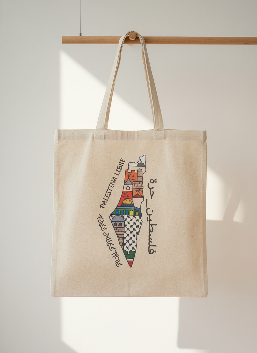 Totebag Mapa "Palestina libre"