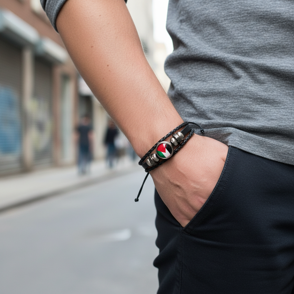 Pulsera cabujón de cristal “Palestina”