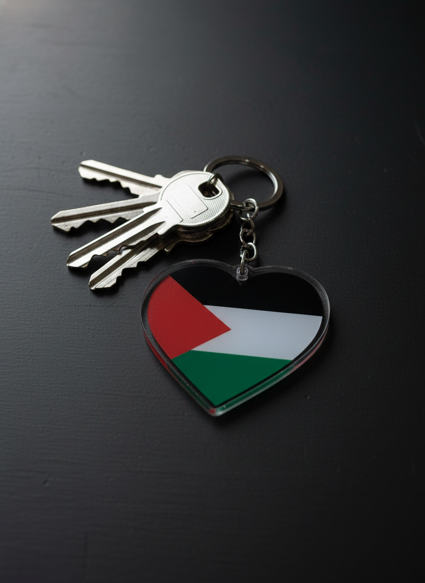 Llavero Corazón – Bandera de Palestina