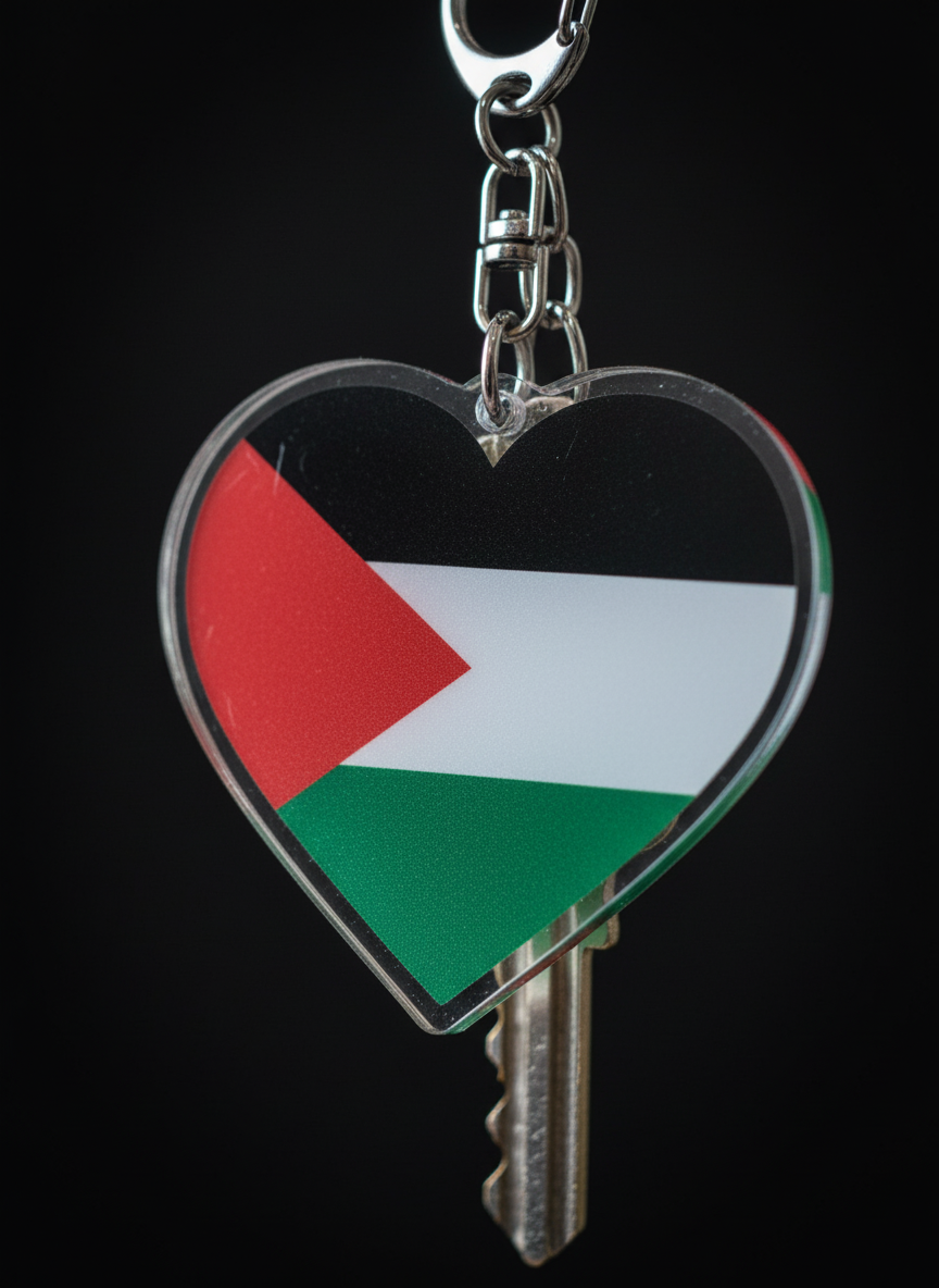 Llavero Corazón – Bandera de Palestina
