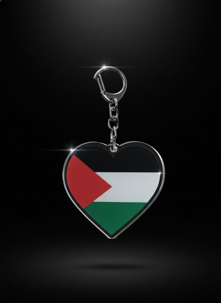 Llavero Corazón – Bandera de Palestina