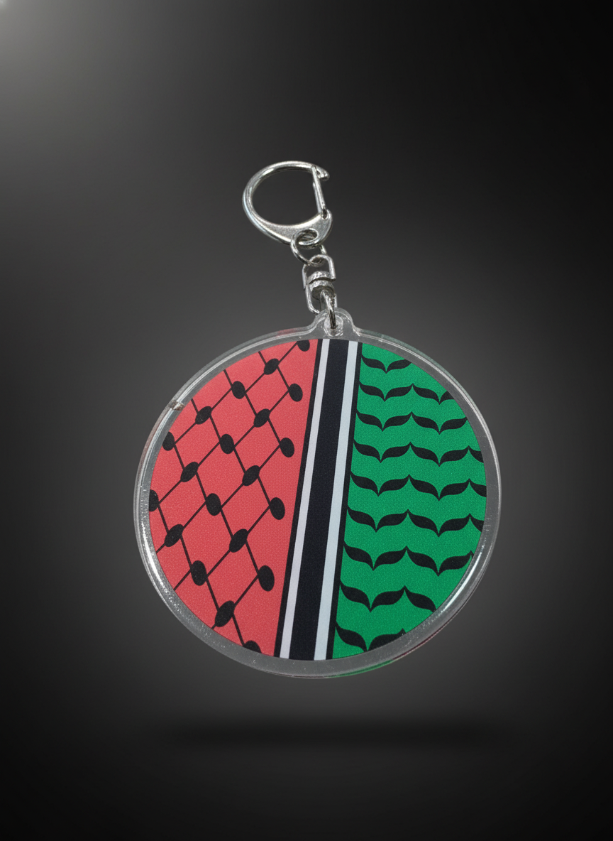 Llavero Redondo – Bandera + Kufiya