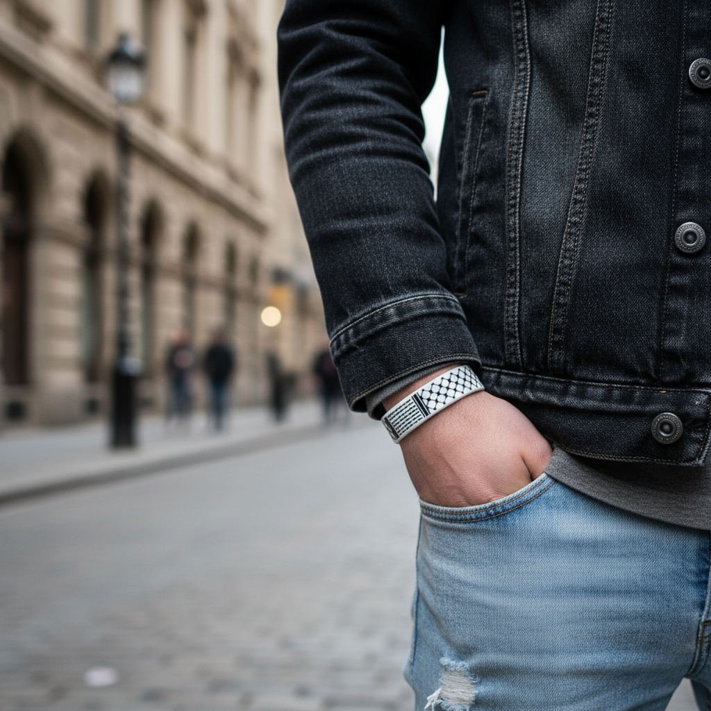 Pulsera de plástico "Kufiyah"