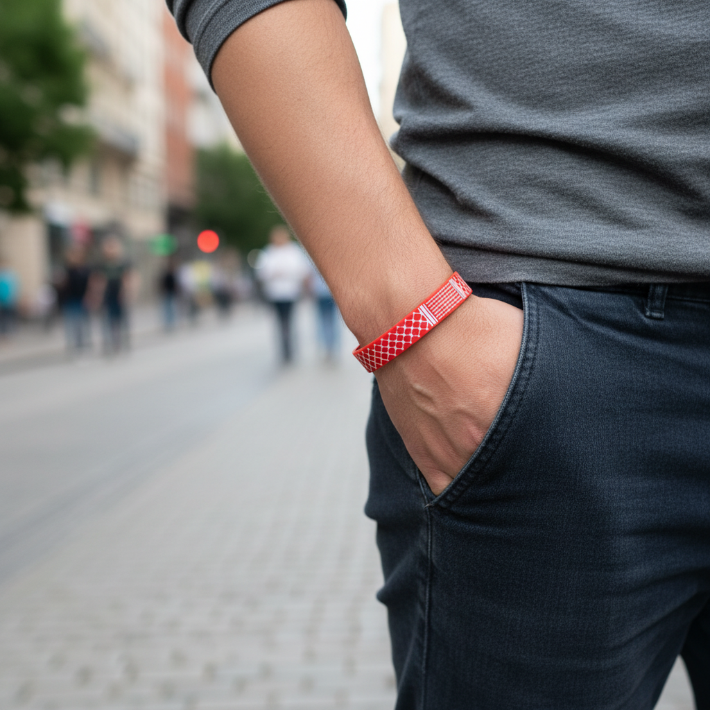 Pulsera de plástico "Kufiyah"