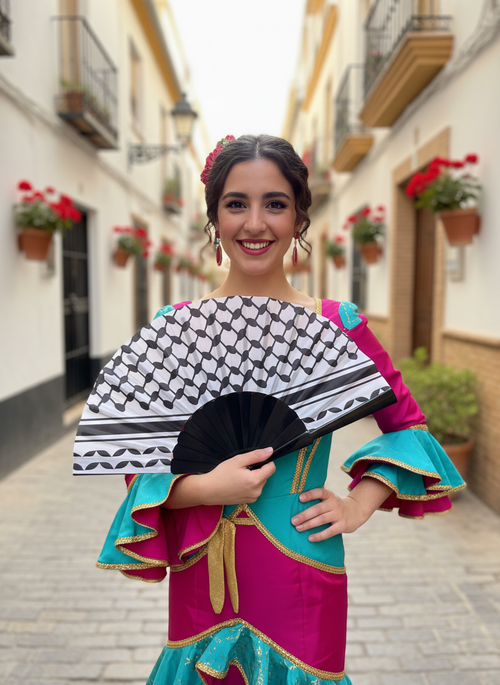 Abanico Palestino de Kufiya "Identidad y Solidaridad"