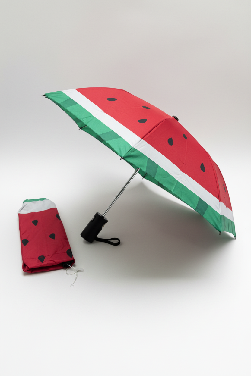 Paraguas Sandía Palestina – Impermeable Solidario y Plegable