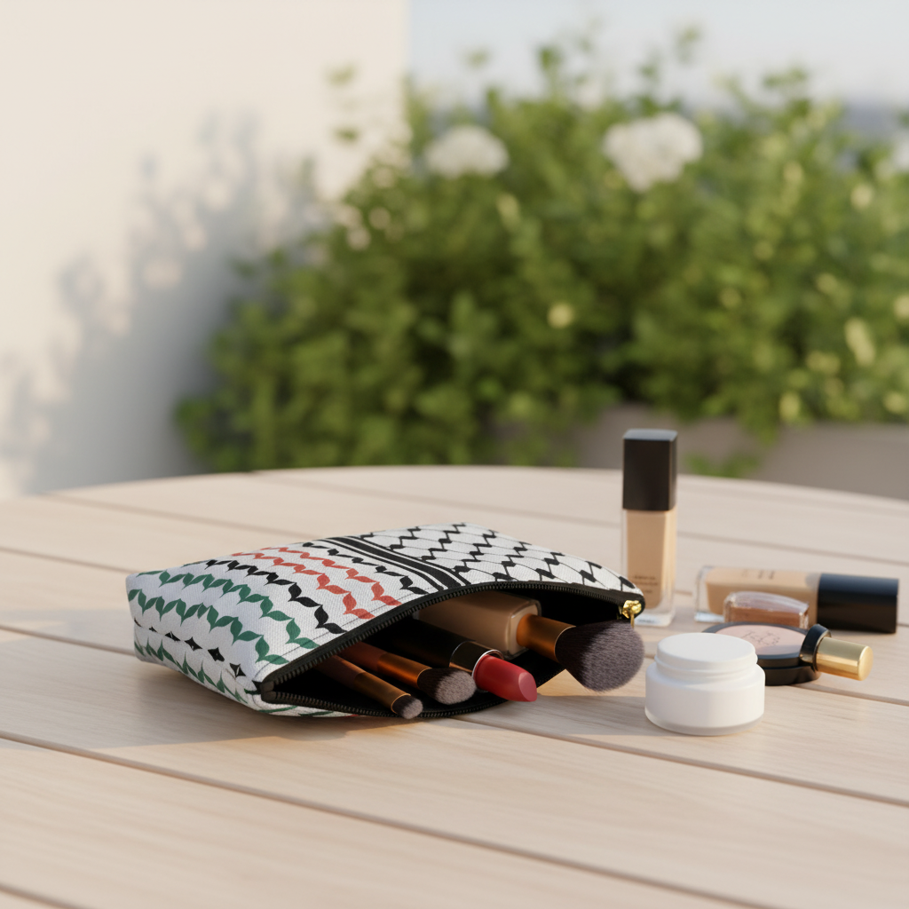Neceser Solidario Palestina – Diseño Tatreez y Keffiyeh