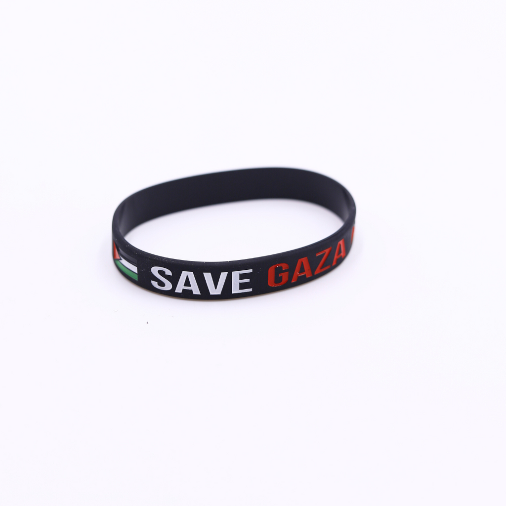 Pulsera de plástico " Save Gaza . Free Palestine"